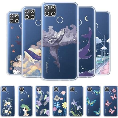 For Realme C21 Case Transparent Phone Bag on Realme C21 c21 Soft Protective Cover For OPPO Realme C21 Clear Fashion Case RMX3201