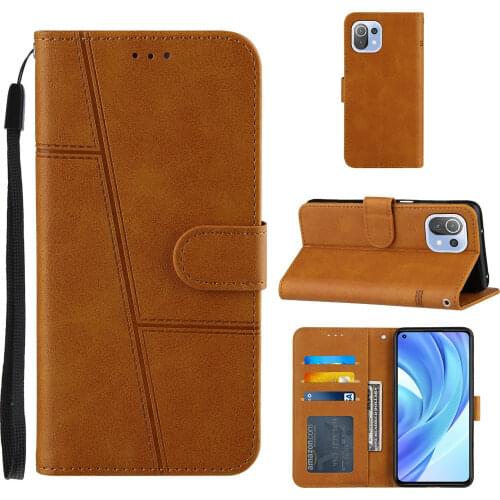 Retro Vintage PU Leather Card Slot Pocket Shockproof Phone Case for Xiaomi Mi 11 Lite Cover Photo Frame