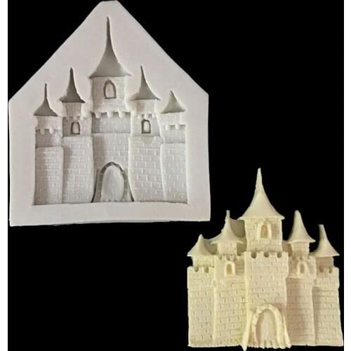Minsunbak Fairy Tale Castle Silicone Mould Cake fondant decoration tool Chocolate, candy baking tools
