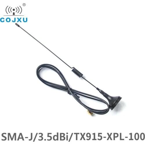 SMA-J Interface 915MHz 3.5dBi Gain 50 Ohm Impedance COJXU TX915-XPL-100 Less than 1.5 SWR High-quality Sucker Antenna