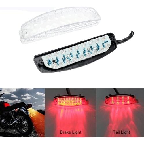 LED Rear Lights Motorcycle Lighting Moto Tail Brake Light Indicator Lamp For ATV Quad Kart Universal Cafe Racer Red