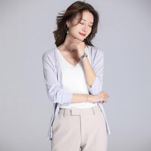 Spring Female Knit Wool Casual Cardigan Female Fashion Solid Color Soft Knitwear Coat Long Sleeve Free Shipping