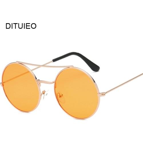 New Arrival Round Sunglasses Coating Retro Women Brand Designer Sunglasses Female Lady Vintage Mirrored Glasses