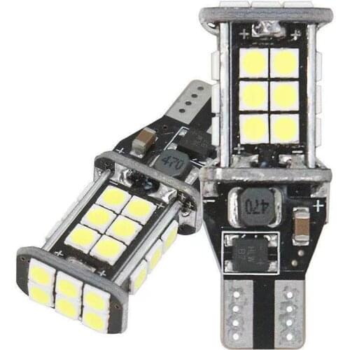 2PCS T15 W16W LED Bulb 1200Lm 3030 24SMD CANBUS Car Backup Reserve Lights Bulb Tail Lamp Side Marker LED Reversing Light