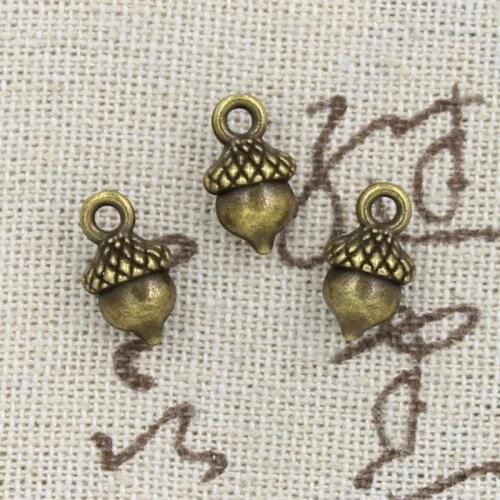 30pcs Charms Hazelnut 13x7mm Handmade Craft Pendant Making fit,Vintage Tibetan Bronze,DIY For Bracelet Necklace