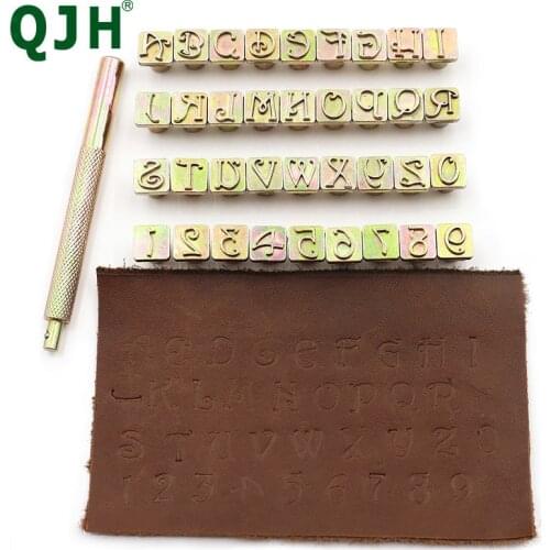 36pcs Alphabet digital Leather Stamping Printing Punch Tools English Letters Metal Leather Stamp Set Leather Tools Leathercraft