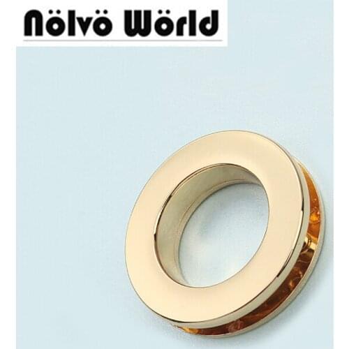 50pcs 6 colors 32.2*19.3*3.9mm grommet gold eyelet in screws,bags metal hardware accessories round rivet eyelets