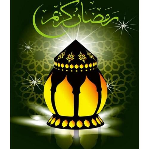 5d diy diamond painting lamp sticker full square 3d diamond mosaic ramadan festival gift islam muslim diamond embroidery