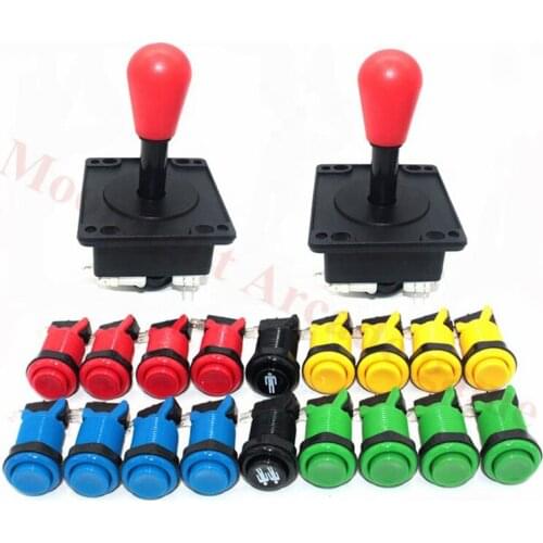 American Joystick Arcade parts Bundles kit With Joystick happ button 2 players USB to jamma/PC board to DIY Arcade Kit Machine