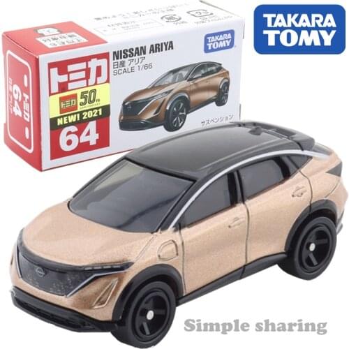 Takara Tomy Tomica No. 64 Nissan Ariya Car Scale 1/66 Car Hot Pop Kids Toys Motor Vehicle Diecast Metal Model
