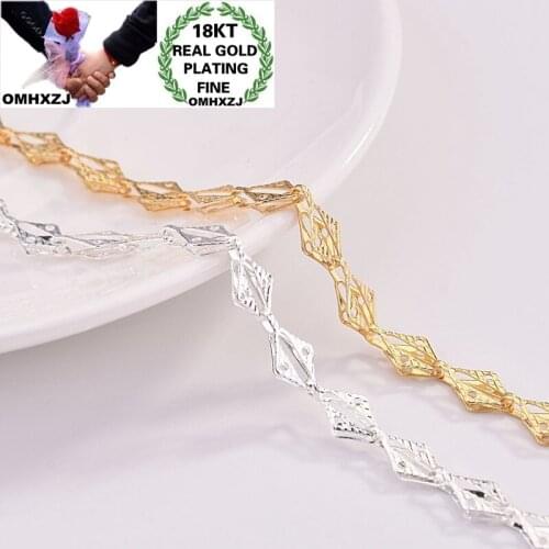 OMHXZJ BA137 Wholesale European Fashion Woman Girl Party Birthday Wedding Gift Geometric 18KT Gold S925 Sterling Silver Bracelet
