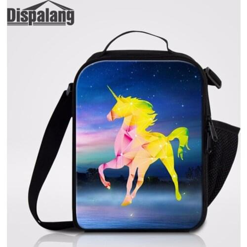 Dispalang Unicorn Lunch Bag For Women Kids Cooler Lunch Box Bag Tote Multi-function Meal Package Thermal Food Bag With Handle