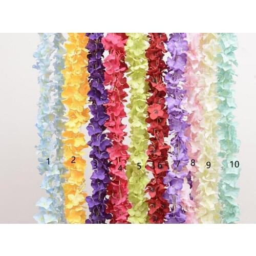5pcs 2 Meters Wisteria Flowers Garland For Wedding Holiday Party Birthday Baby Shower Venue Hanging Decoration
