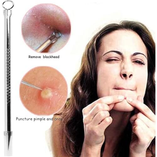 1/2 pcs acne needle acne squeeze acne double-head stainless steel material to remove blackheads acne needle facial care tool