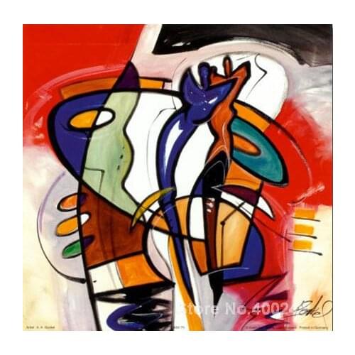 Art Gift Paint the Town Red II oil Painting on Canvas High quality Hand painted