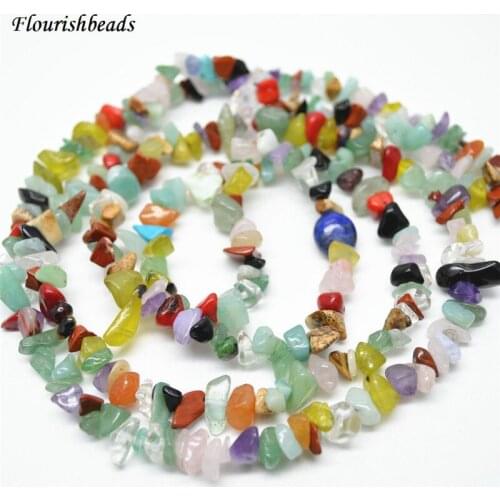 High Quality 5~8mm Multi Color Mix Gemstone Irregular Shape Stone Chips Loose Beads 1 Strand