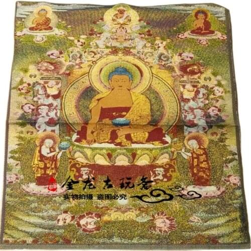 China old Tibet silk Thangka like hanging painting fengshui Tibetan Buddha portrait