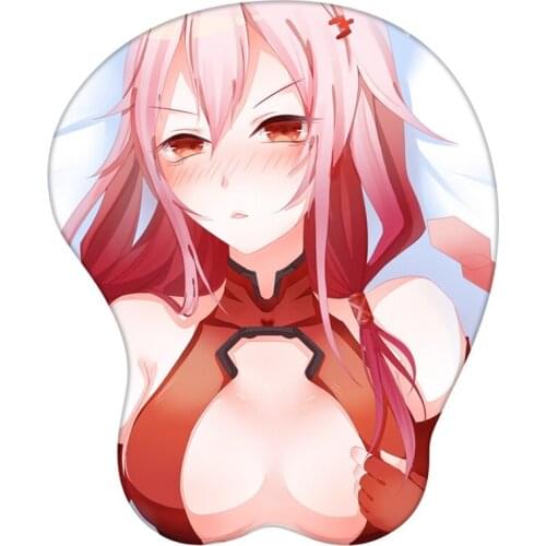 Guilty Crown YUZURIHA INORI Cosplay Cute Wrist Rest silicon Mouse Pad Mat 3D Mousepad
