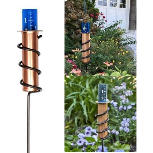 X4YD Copper Rain Gauge Garden Water Meter, Floating Rain Gauge Garden & Landscape-Pluviometer Float Measure Vertical Fence