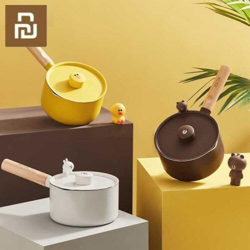 Mini Milk Pans Pots Christmas Gift Chocolate Milk Soup No-Stick Cooking Pot General Use For Gas & Induction Cooker