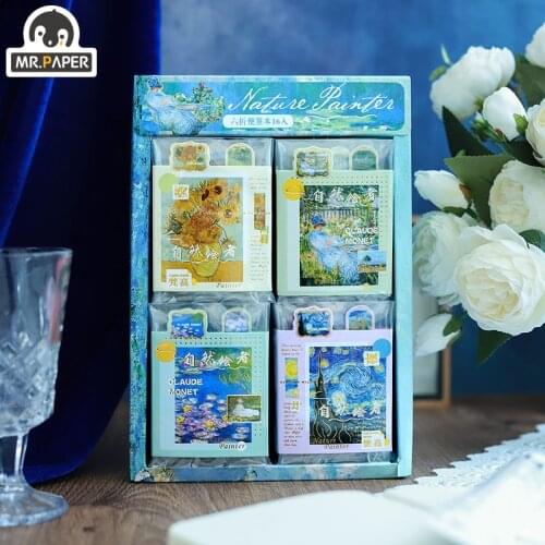 Mr Paper 4 Design Nature Painter Series 40% Off Memo Pad Creative Handbook Stationery Office School Supplies Loose-Leaf Paper