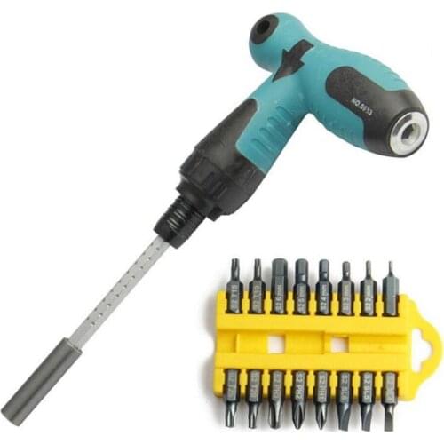 17PCS/Set Ratchet Screwdriver Set T-Type Wrench S2 Bit Multifunction Hand Tool Sets Screw Bolt Driver