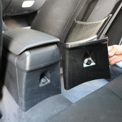 1pcs Black Wood Grain ABS Plastic Stickers Car Rear Row Air Vent Panel Cover Trim for BMW Old X1 E84 2010-15 Models Accessories