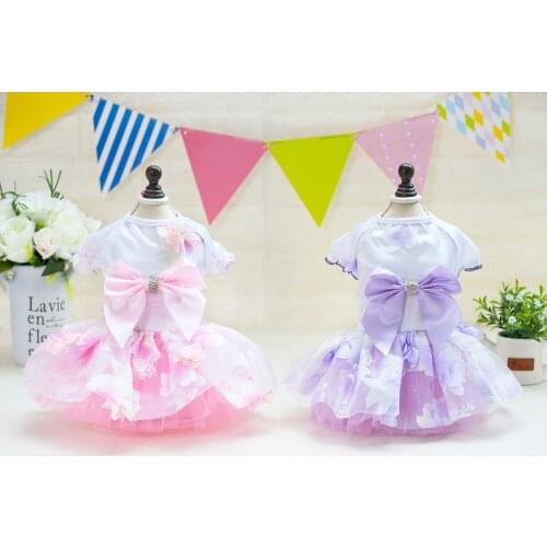 New Cute Popular Pet Dogs Dress In Flower Fairy Design New Puppy Dogs Clothing Dress For Dog