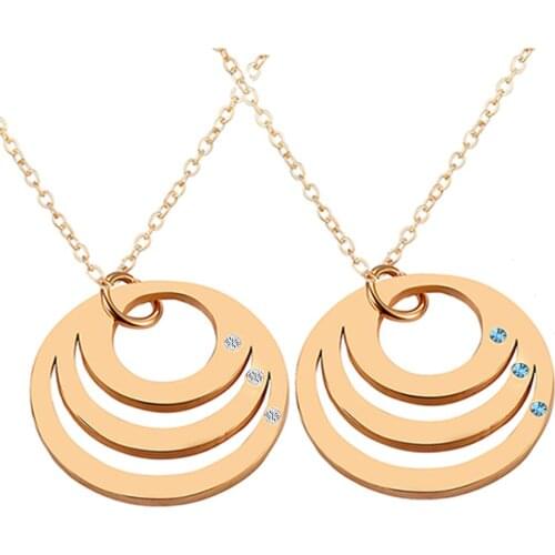 Necklace Stainless Steel Round Custom Pendant Necklace Jewelry For Women/Men Gift