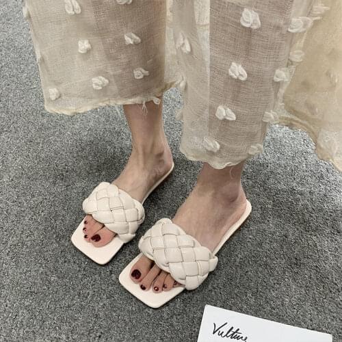 Braided Sandals and Slippers Female Ins-Music of the Tide 2020 New Summer Outer Wear Beach Sandals