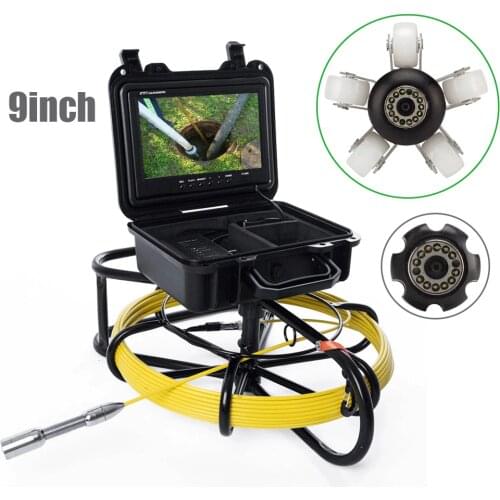 All-in-One 9" Wireless ,Drain Sewer Pipeline Industrial Endoscope Wi-Fi Pipe Inspection Video Camera Support Android IOS