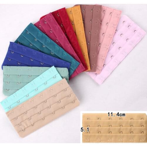 Buckle for underwear cable intimate accessories bra extended back bra extender six hooks extension belt 6 hook and eye tape