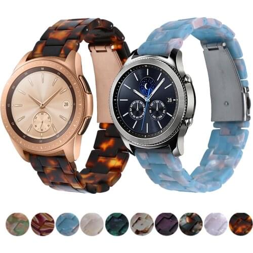 Resin Metal Strap for Samsung watch 46mm/Active2 42mm/Huawei GT2/Amazfit GTR Woman Replacement bracelet belt for 22mm 20mm band