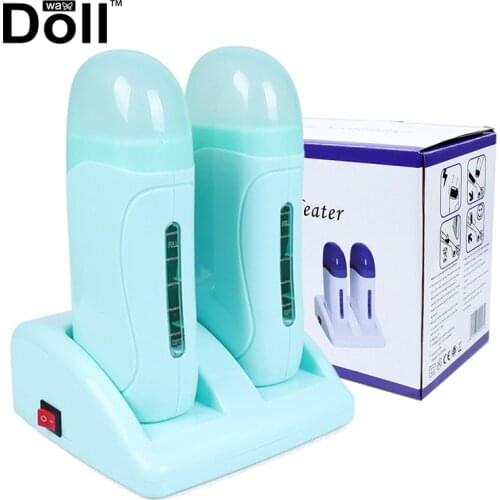 Wax Depilatory Roller Warmer Heater Wax Heater Epilator Handheld Hair Removal Machine Beauty Two Seat Roll on Wax Machine