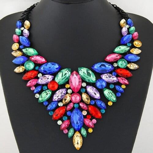 YADA High Quality Valentines Day Jewelry Presents&Necklace For women Suits Necklaces Statement Water Droplets Necklace SE210005