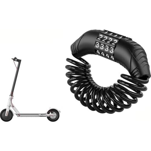For Xiaomi Mijia Scooter Lock Code Lock Anti Theft 1s Electric Car Mini Chain Portable Steel Cable Steel Wire Lock Universal