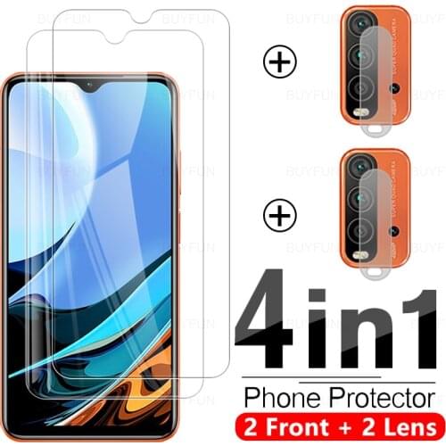 4in1 Protective Glass Case For Redmi 9T Tempered Glass For xiamoi redmi 9t 9a 9c 9c nfc 8a 8 7a 7 Camera Lens Protective Film