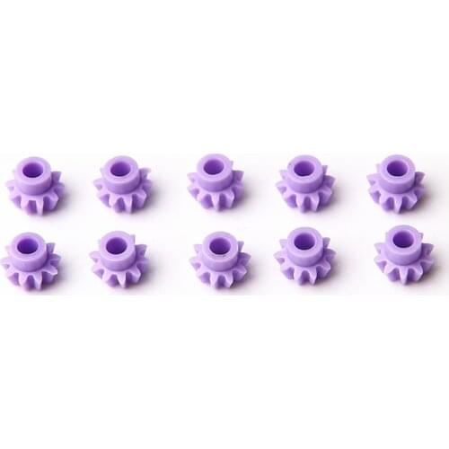 10Pcs Motor Gear Set 10T Plastic Purple Pinion 10072 Spare Parts for Ailemao Mini 4WD Car Model