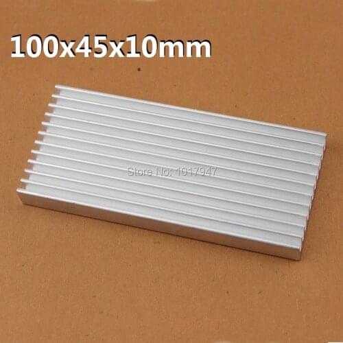 10 Pieces lot 100mm x 45mm x 10mm Aluminum Heatsink For Electronics Computer Electric Equipment