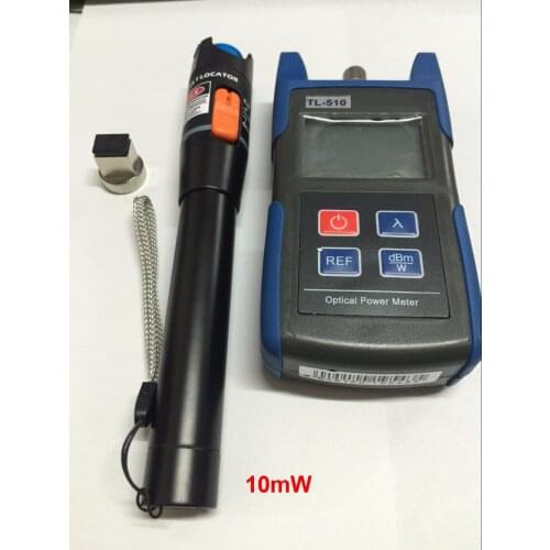 2pcs/lot TL510A Optical Power Meter with FC SC Connector +TL532 Visual Fault Locator Fiber Optic Cable Tester (Range: 10-12km)