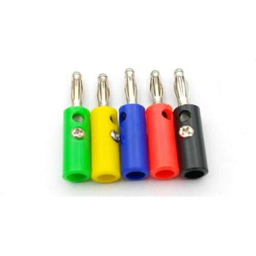 250 PCS 5-color 4mm male banana plug JACK FOR banana Power outlet Test