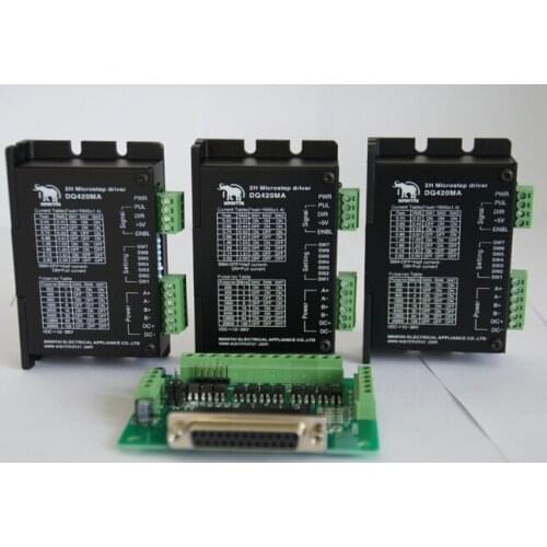 3pcs Stepper Digital Driver DQ420MA 36V 1.7A 128 Microsteps for Nema 17 stepper motor of wantai