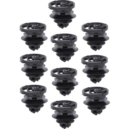 30PCS Auto Bumper Fastener 10mm Hole Rivet Retainer Push Engine Cover Door Trim Panel Clip Fasteners for VW Golf Jetta Passat