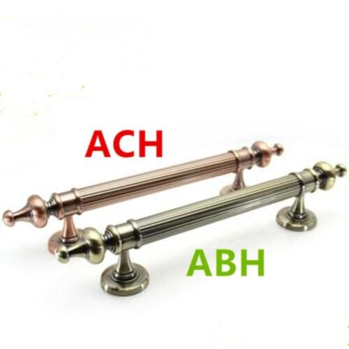 340mm european vintage style unfold install wooden door handles antique bronze ktv hotel home big gate wooden door hardware pull