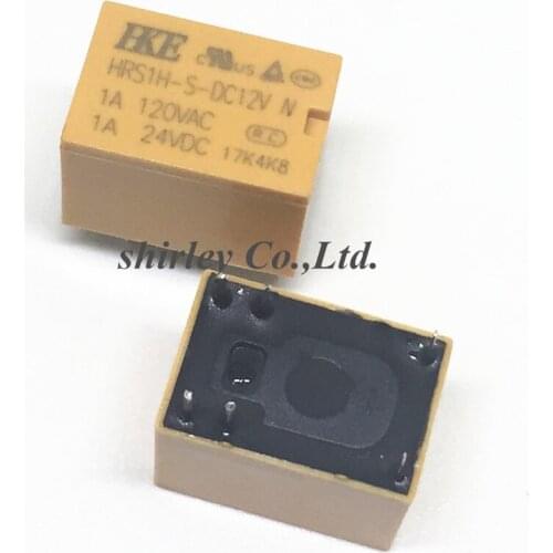 Free Shipping 100pcs/lot 100% new original relay HKE HUIGANG signal relay HRS1H-S-DC12V 6PIN/1A