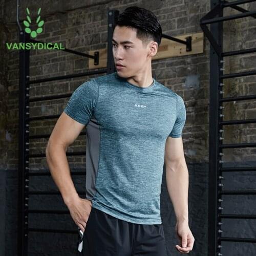 Brand Workout Sports Short Sleeve Tops Men Slim Gym Shirts Dry Fit Sportswear Outdoor Fitness Training Running T-shirts