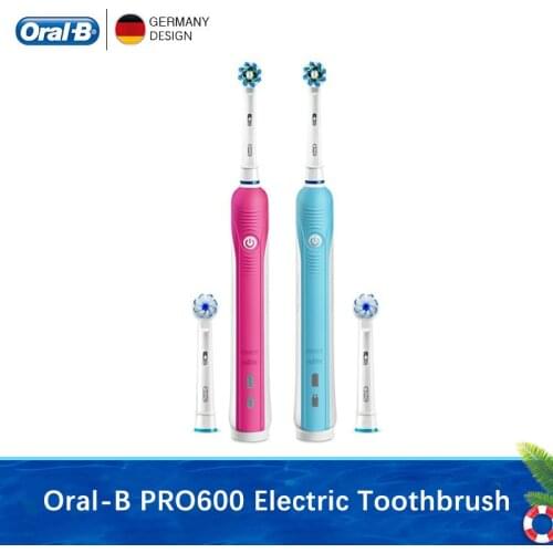Oral B 3D Electric Toothbrush PRO600 Rotating Vibrate Electronic Deep Clean Oral Hygiene Dental Replacement Teeth Brush Head