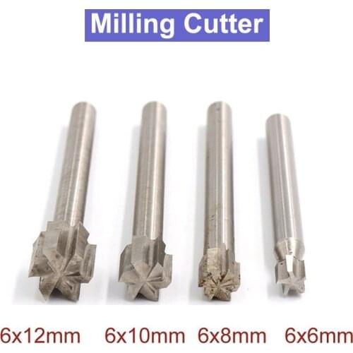 URANN 3mm 4mm 5mm 6mm 8mm 10mm Engraving Knife Milling Cutter End Mill Wood Carving White Steel Clear Bottom Knife
