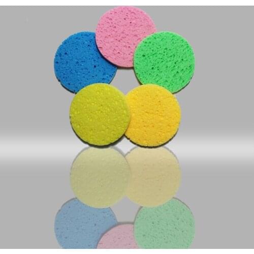 1/5pcs Natural Wood Sponge Compress Cosmetic Puff Facial Washing Sponge Face Care Cleansing Makeup Remover Tools