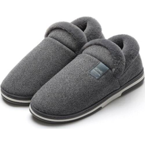 Cotton Slippers Mens Winter Bags With Couples Indoor Non-Slip Home Warm Plush Shoes Wholesale